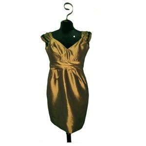 Badgley Mischka Bronze Metallic Dress ~ Size 6